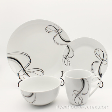 Set di stoviglie per stoviglie in ceramica design moderno